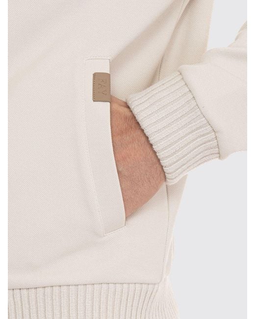 Fay Natural Cotton Blend Cardigan for men