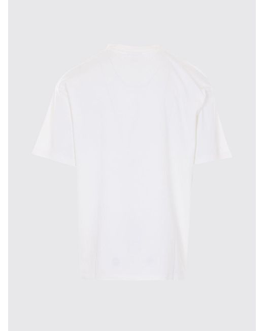Drole de Monsieur White Printed Cotton T-Shirt for men