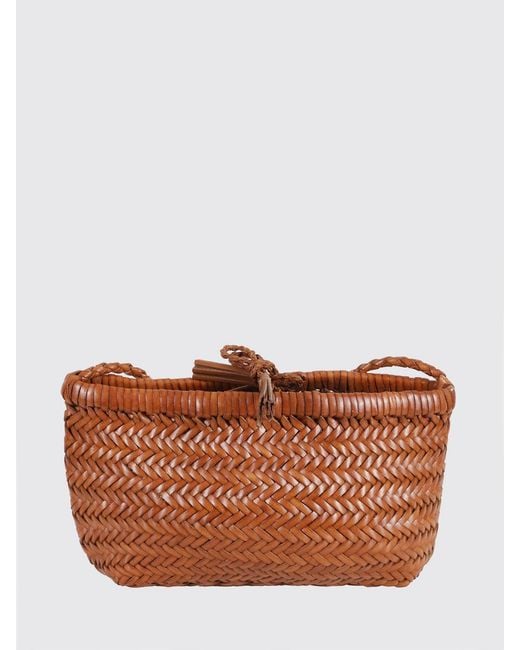 Dragon Diffusion Brown Minsu Woven Shoulder Bag