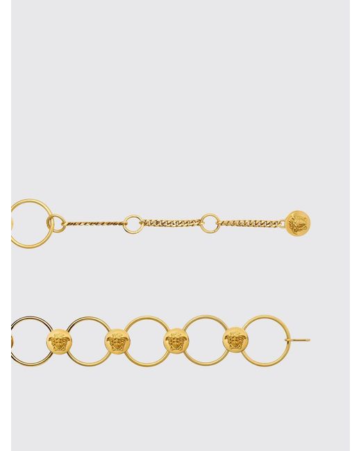 Versace Metallic Medusa Brass Belt