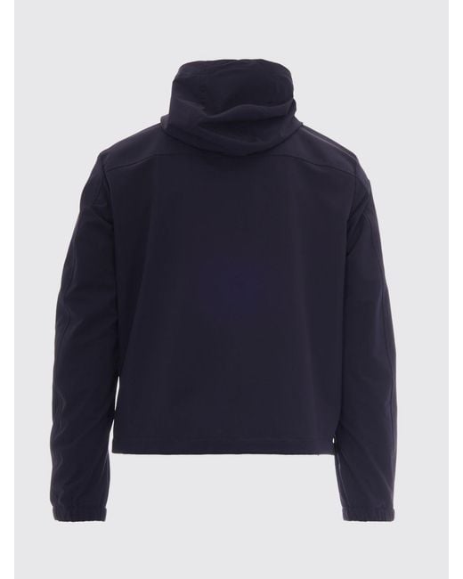 Paul & Shark Blue Paul &Amp Shark Hooded Windbreaker Jacket for men