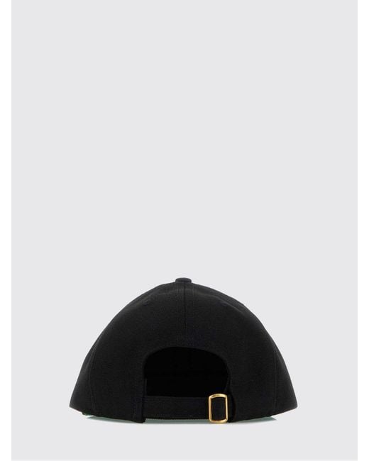 Willy Chavarria Black Twill Hat With Embroidered Slogan for men