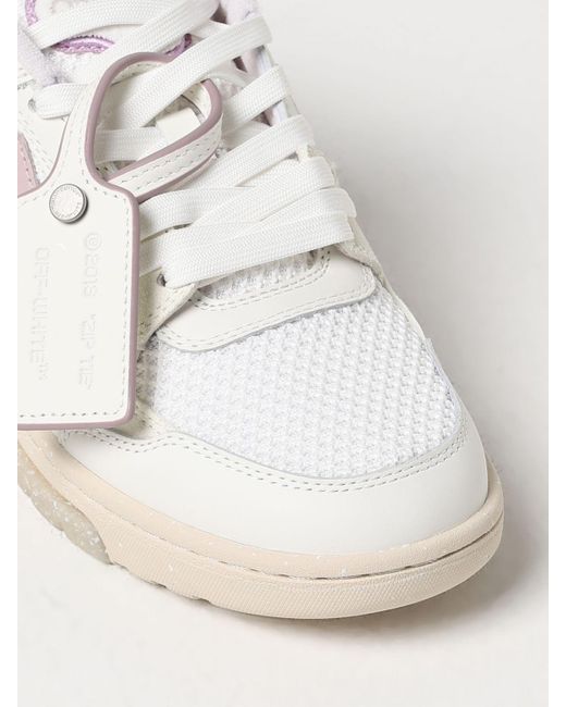 Sneakers Out Of Office in pelle e mesh di Off-White c/o Virgil Abloh in Natural