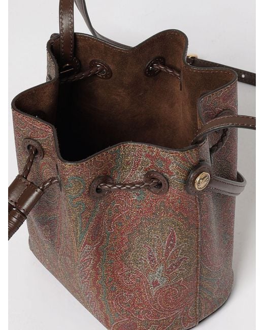 Etro Brown Mini Arnica Bucket Bag