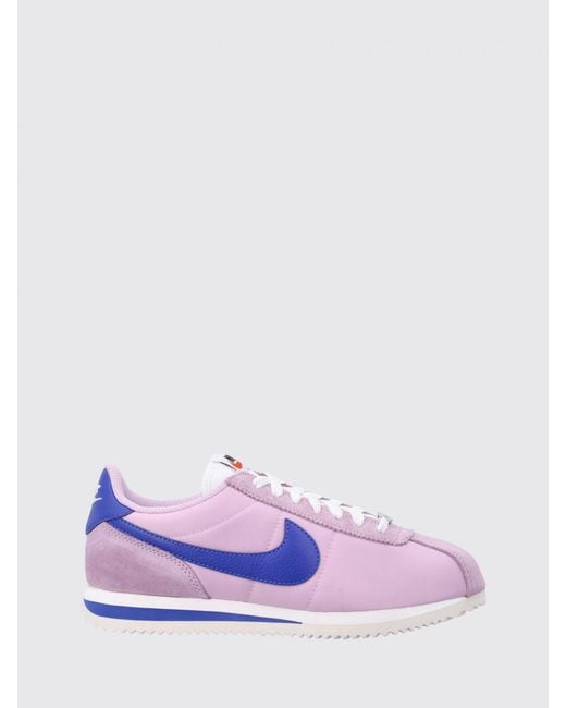 Nike Purple Cortez Nylon And Suede Sneakers