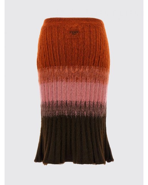 Fendi Multicolor Knit Skirt