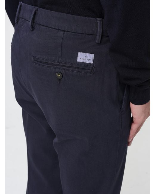 Manuel Ritz Blue Trousers for men