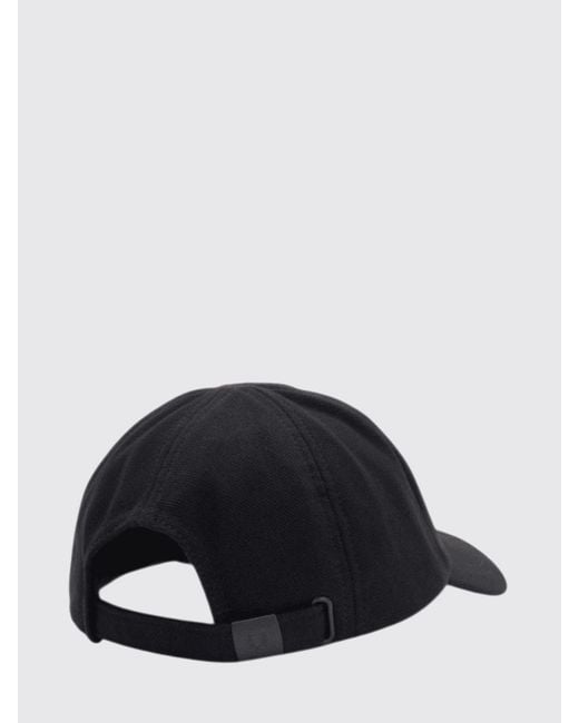 Fred Perry Black Cotton Canvas Baseball Cap With Embroidered Logo for men