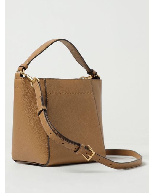 Tory Burch Mcgraw Bag In Grained Leather in Natural Lyst UK