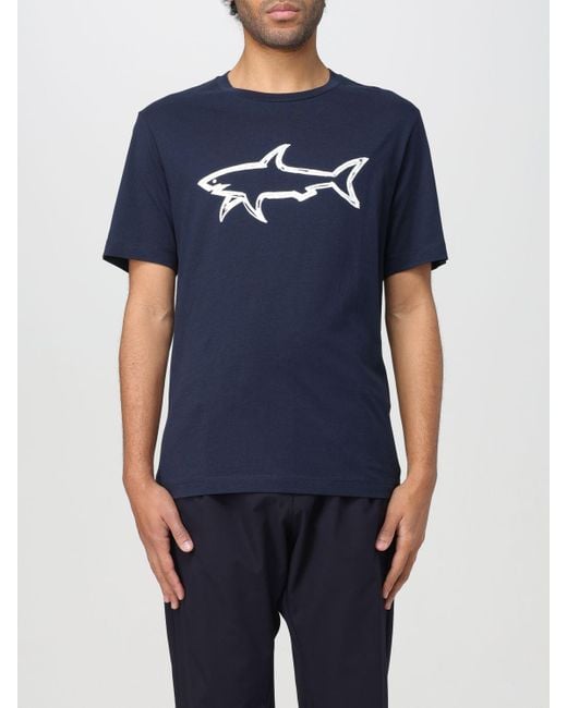 T-shirt in jersey di Paul & Shark in Blue da Uomo