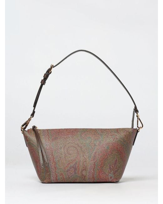 Etro Gray Essential Coated Cotton Bag With Paisley Jacquard