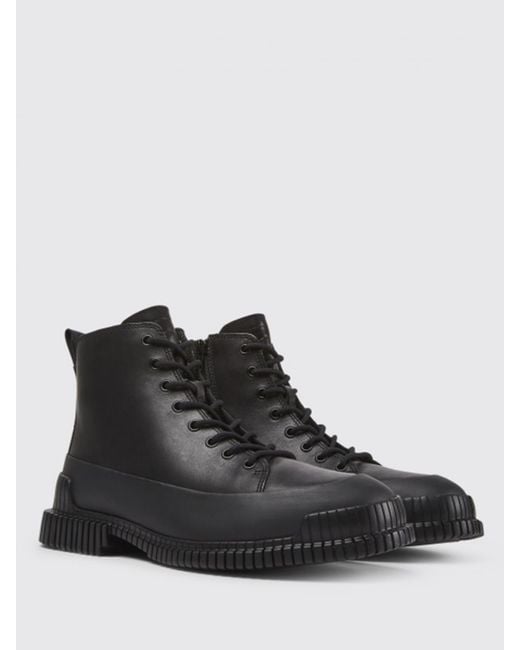 Camper Black Pix Ankle Boot In Full Grain Calfskin for men