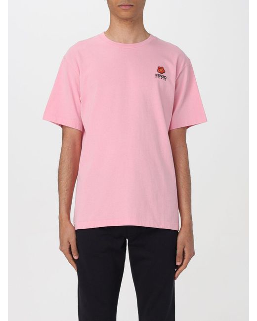 T-shirt basic con mini logo Fiore di KENZO in Pink da Uomo