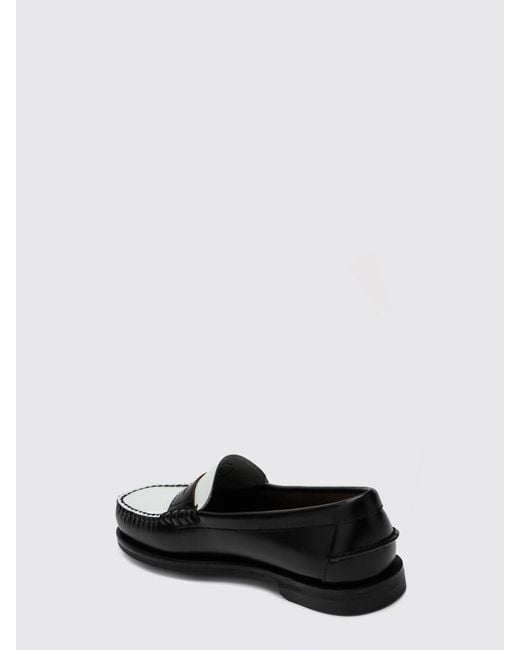 Sebago White Classic Dan Brushed Leather Loafers