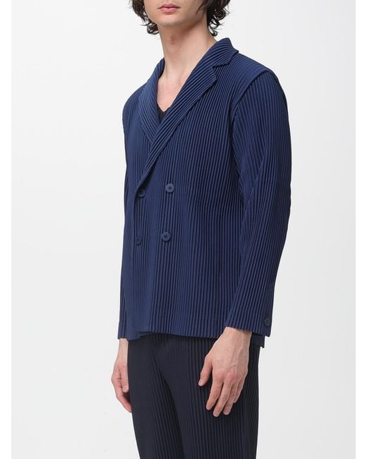 Homme Plissé Issey Miyake Blue Homme Plissé Issey Miyake Pleated Blazer for men