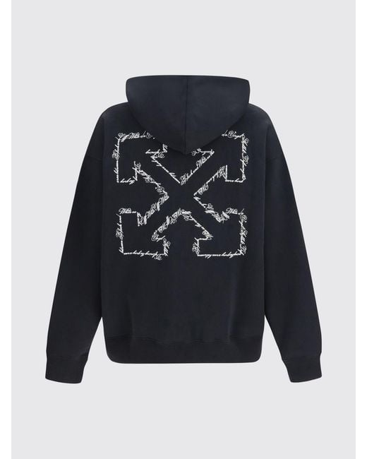 Off-White c/o Virgil Abloh Black Cotton Hoodie for men