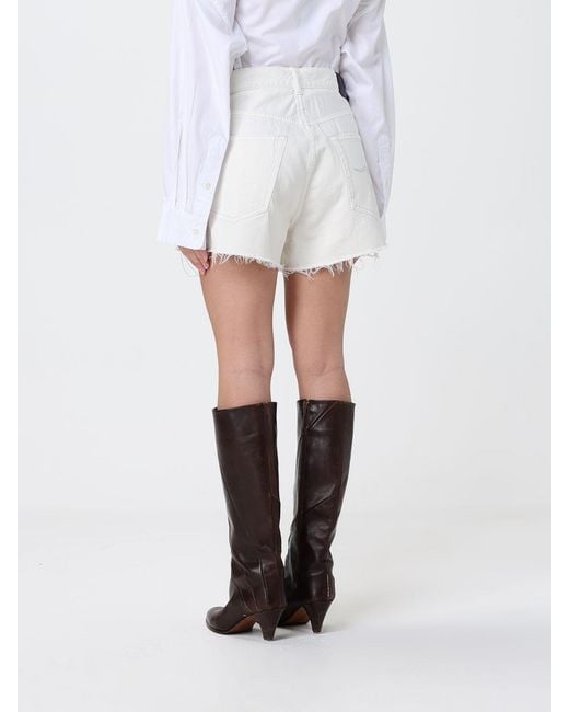 R13 White Denim Shorts