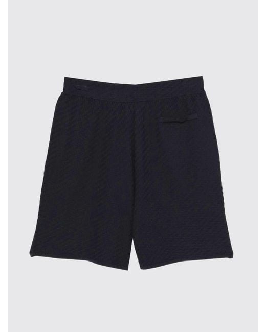 Emporio Armani Black Viscose Blend Shorts for men
