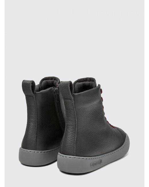 Camper Black Peu Touring Leather Ankle Boots