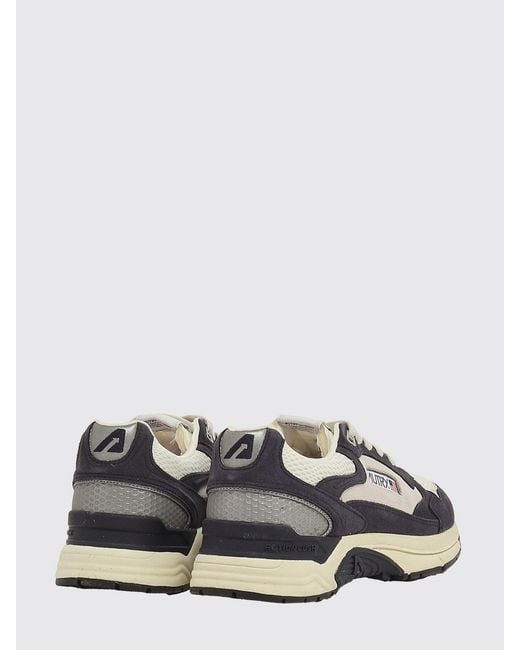 Autry White Hyperway Bicolour Leather And Mesh Low-Top Sneakers for men