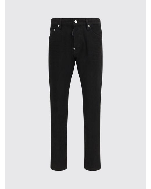 DSquared² Black Dyed Teddy Stretch Denim Jeans for men