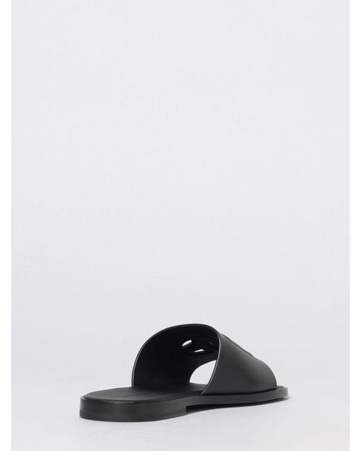 Dolce & Gabbana White Dolce &Amp Gabbana Leather Slippers for men
