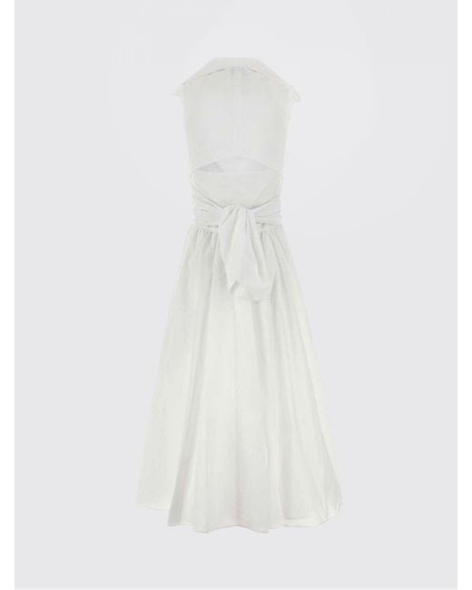 Patou White Polyester Chemisier Dress