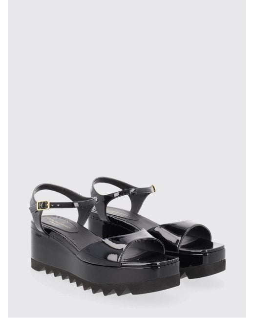Stella McCartney White Synthetic Leather Wedge Sandals