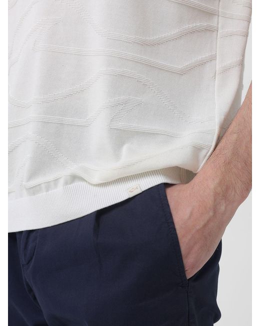 Paul & Shark White Paul &Amp Shark Cotton Knit Polo Shirt for men
