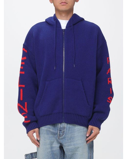 Céline Blue Zip-Up Hoodie for men