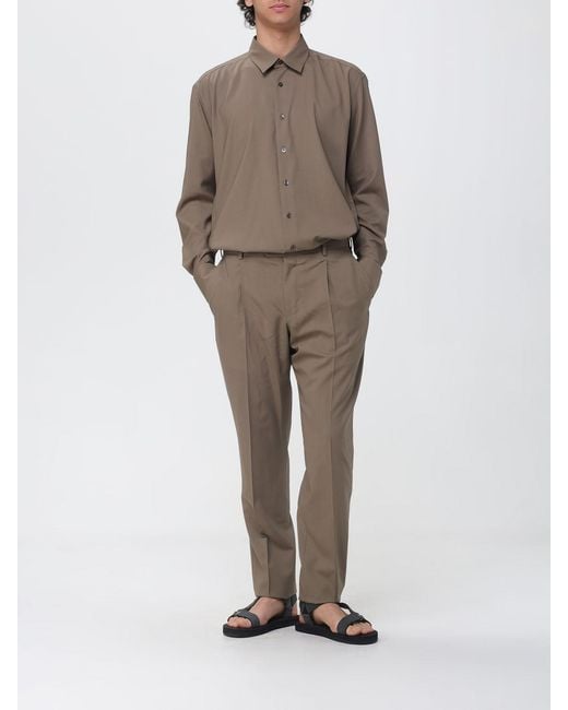 PT Torino Brown Classic Cotton Shirt for men