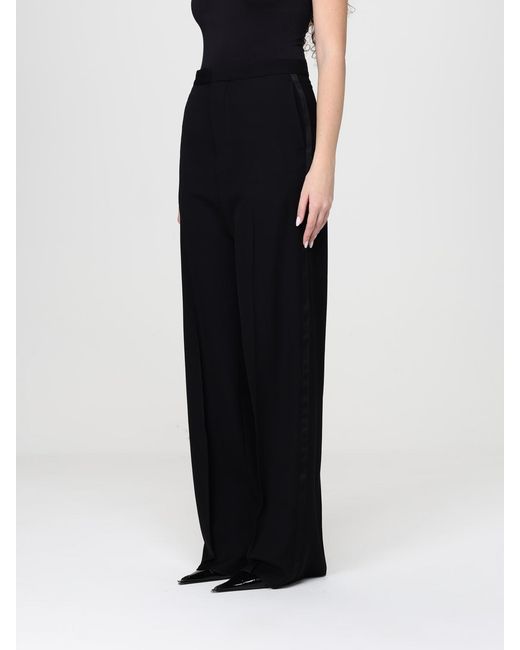 Balenciaga Black Cotton Wide-Leg Trousers