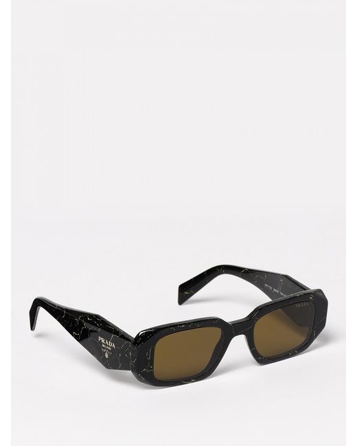 Prada Black Acetate Sunglasses With Logo for men