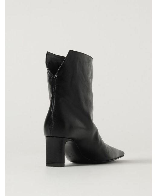 Khaite Black Elegant Ankle Boots With Pointed Toe And Heel For Formal Outfits