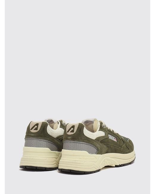 Autry Green Hyperway Bicolour Leather And Mesh Low-Top Sneakers for men