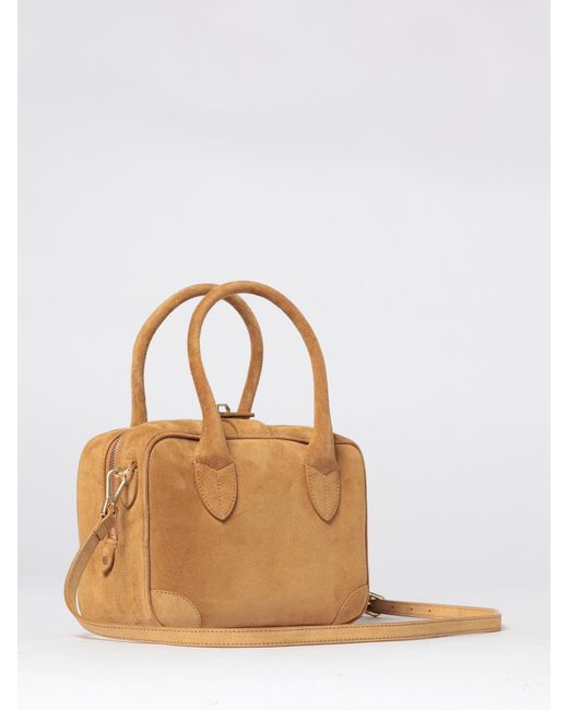 Golden Goose Deluxe Brand Brown Vita Suede Top Handle Bag