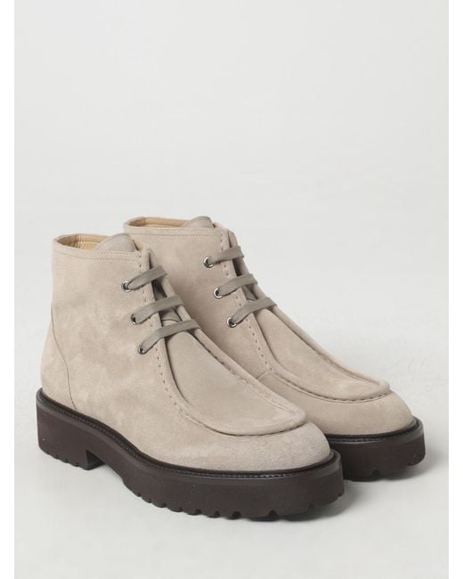 Doucal's Natural Suede Ankle Boots