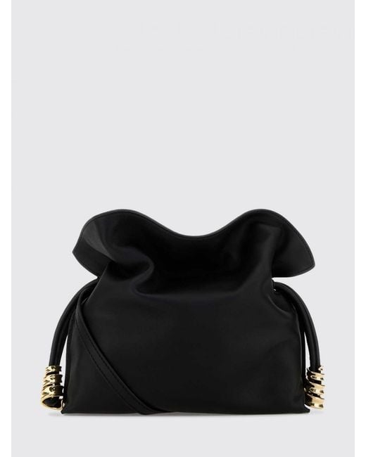Loewe Black Flamenco Leather Clutch