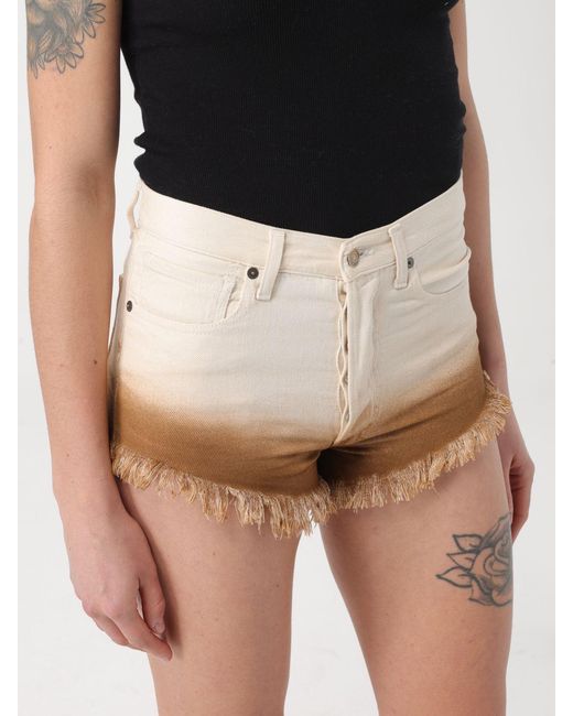 Alanui Natural Denim Shorts
