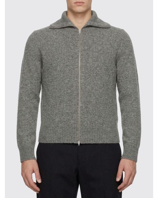 Jil Sander Gray Wool Blend Cardigan for men