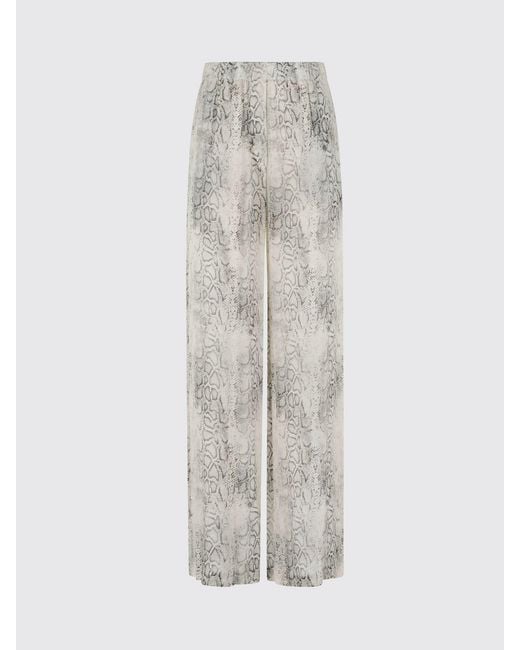 FEDERICA TOSI Multicolor Straight Viscose Trousers With Snake Print