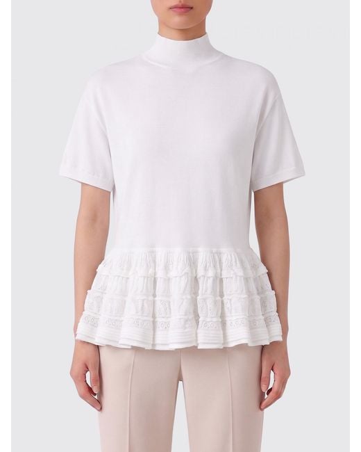 Alaïa White Virgin Wool Top