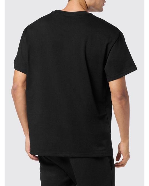 Philipp Plein Black Cotton Jersey T-Shirt With Contrasting Logo for men