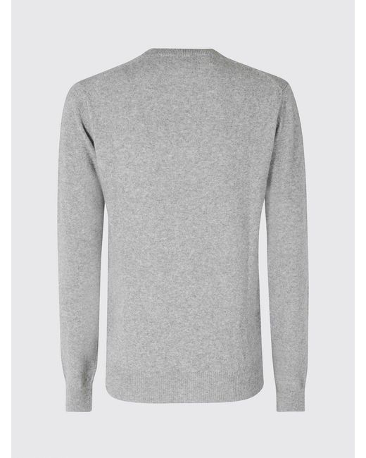COMME DES GARÇONS PLAY Gray Comme Des Gar&Ccedil	Ons Play Wool Cardigan With Logo