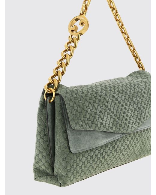 Gucci Green Large Chain Shoulder Bag
