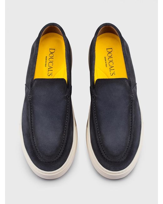 Doucal's White Suede Loafers for men