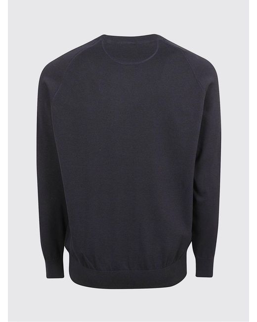 Aspesi Blue Crew Neck Cotton Sweatshirt for men
