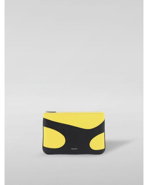 Ferragamo Yellow Briefcase for men