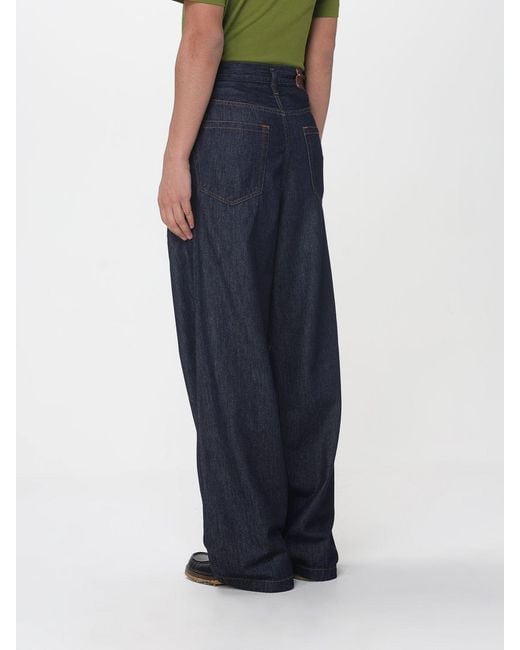 Dries Van Noten Blue Denim Wide Leg Jeans for men