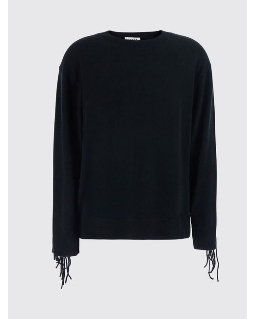 P.A.R.O.S.H. Blue P.A.R.O.S.H. Cashmere Crewneck Jumper With Embroidery, Fringes And Dropped Shoulders
